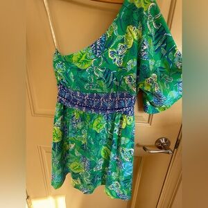 COPY - NEW Lilly Pulitzer Niki One Shoulder Romper. Sz 6